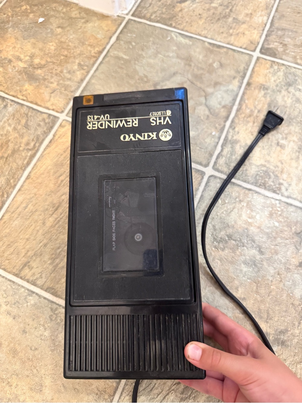 Black VHS Rewinder Machine